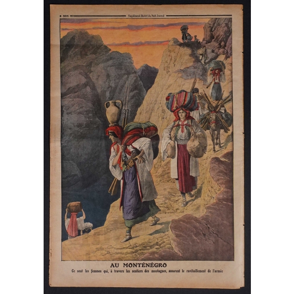 Balkan Savaşlarında Yunan askerini öldüren Osmanlı askeri kapaklı Le Petit Journal mecmuası, 1912 tarihli...