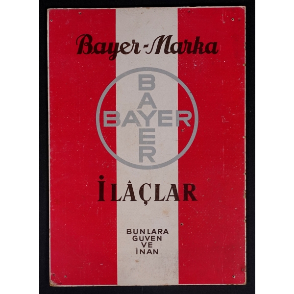 Bayer marka ilaçlar kartoneti, 29,5x41,5 cm...