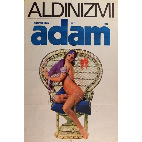 ALDINIZMI - adam (haziran 1975 - no: 3 - 10 TL), 58x85 cm...