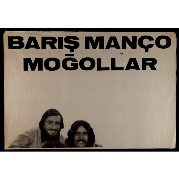 Barış Manço - Moğollar, Stüdyo Taç (Beyoğlu), Yılmaz Ofset Basımevi, 100x68 cm (her iki parça da)...
