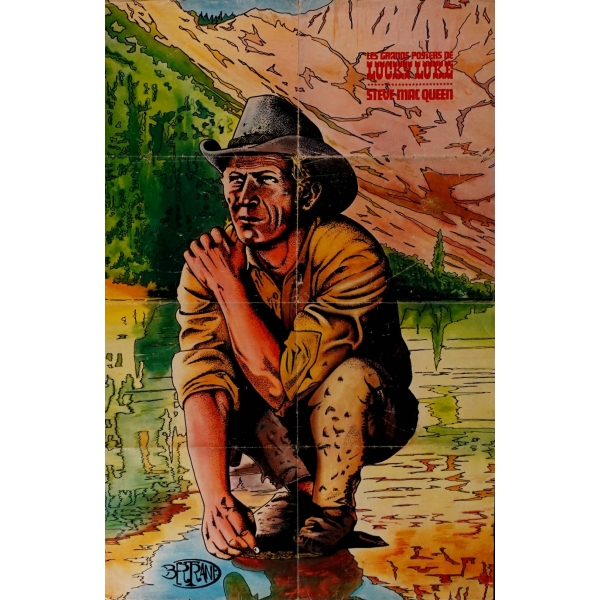 Steve McQueen posteri, Les Grands Posters de Lucky Luke - Steve Mac Queen, çizim: Bertrane, 56x85 cm...