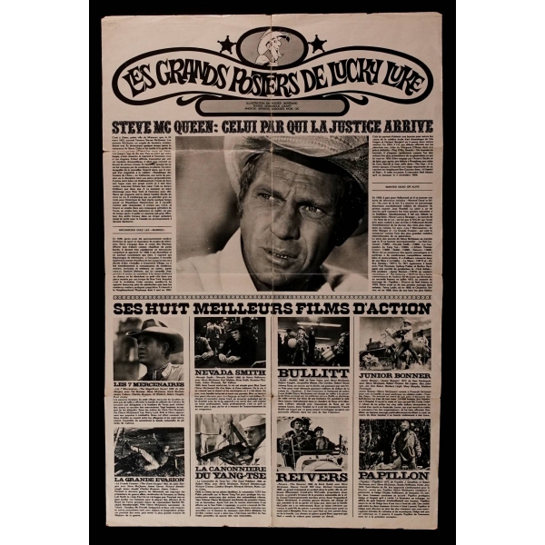 Steve McQueen posteri, Les Grands Posters de Lucky Luke - Steve Mac Queen, çizim: Bertrane, 56x85 cm...