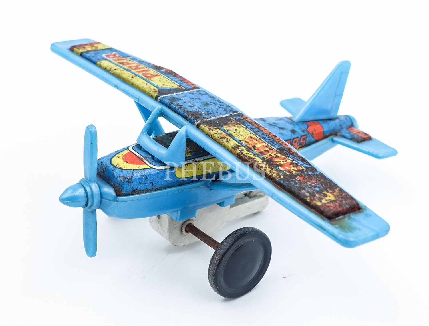 Yerli malı Alasya marka ´´ PIRPIR P-3785´´ model teneke ve plastik´ten mamul uçak, 15x12x5 cm...