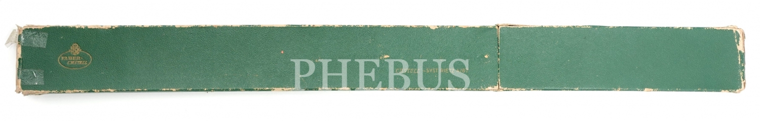 Orijinal karton kutusunda Faber-Castell marka sürgülü hesap cetveli, 57 cm...