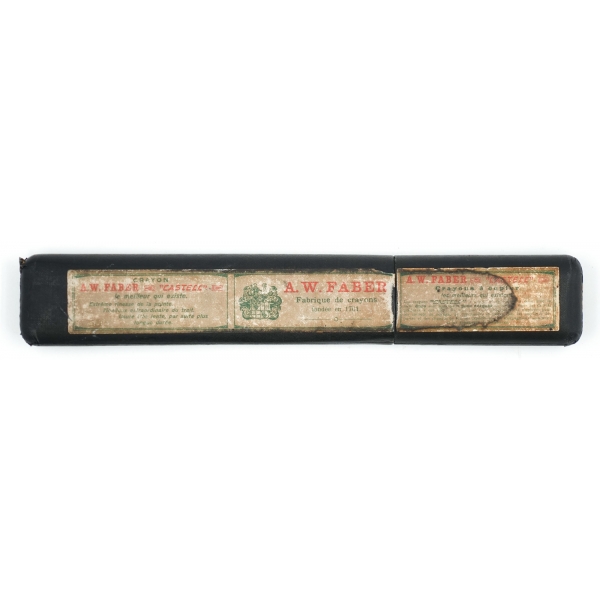 Orijinal karton kutusunda A. W. Faber marka sürgülü hesap cetveli, 30 cm...