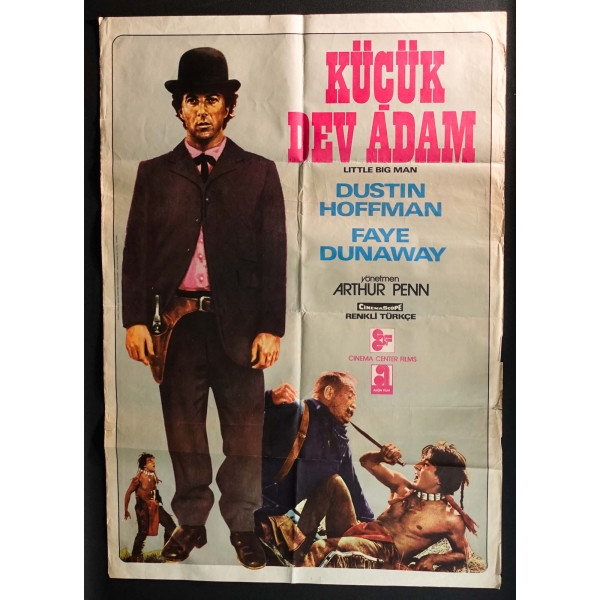 KÜÇÜK DEV ADAM (LITTLE BIG MAN), Dustin Hoffman & Faye Dunaway, Akün Film, Kral Matbaası, 70x100 cm...