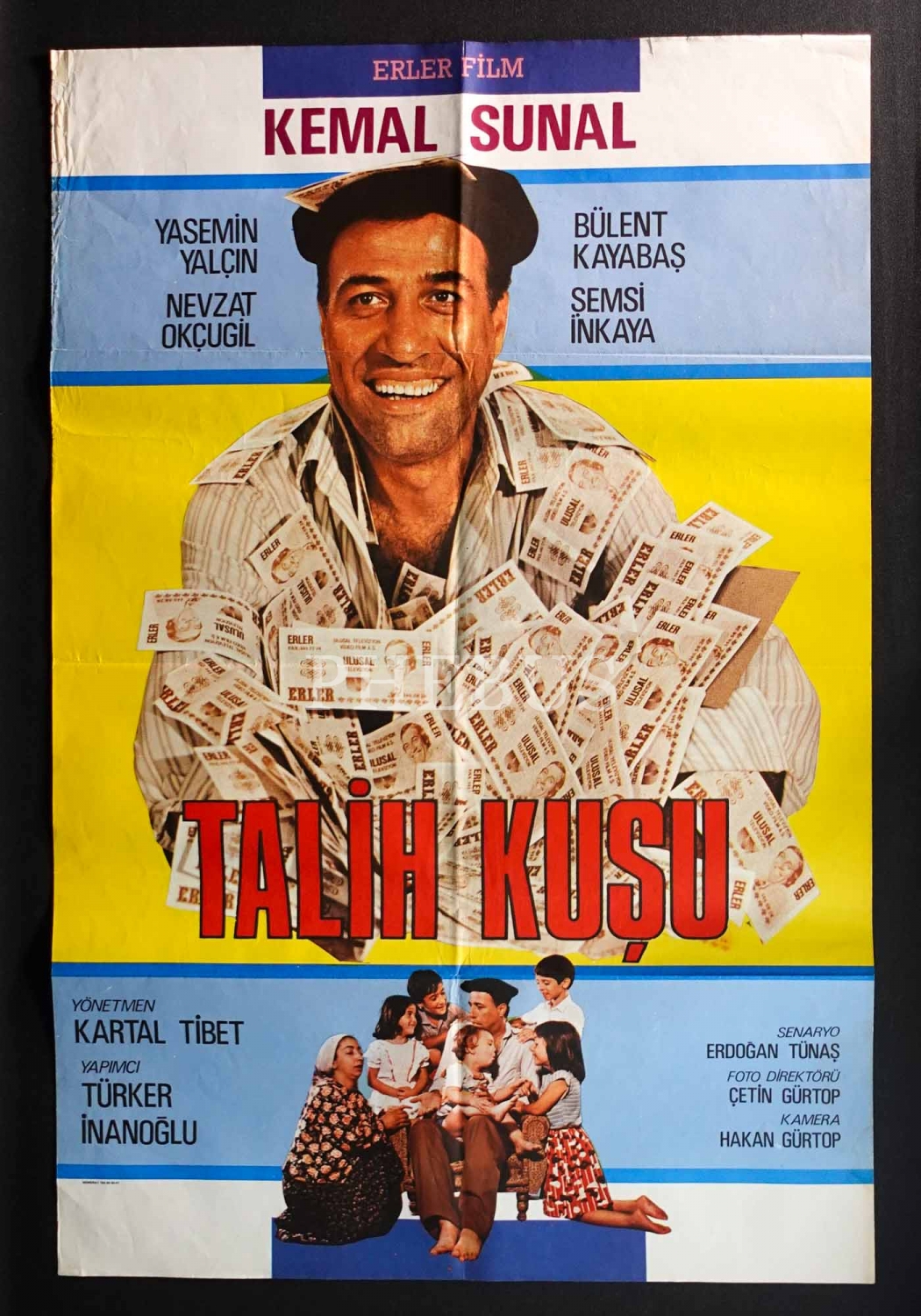 TALİH KUŞU, Kemal Sunal, Erler Film, Mimeray, 66x100 cm...