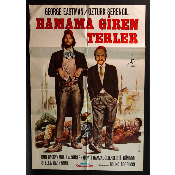 HAMAMA GİREN TERLER, George Eastman & Öztürk Serengil, İrfan Film, Renk Ofset, 68x99 cm...