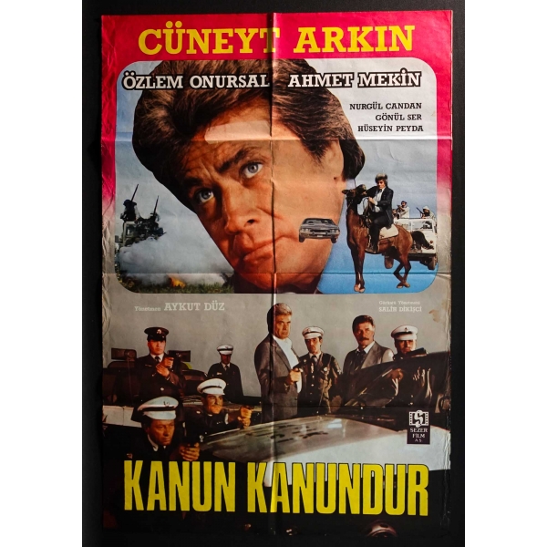 KANUN KANUNDUR, Cüneyt Arkın, Özlem Onursal & Ahmet Mekin, Sezer Film, 67x100 cm...
