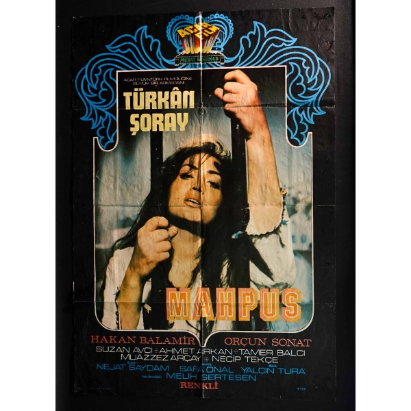 MAHPUS, Türkan Şoray, (yönetmen: Nejat Saydam), Acar Film, Ofset Matbaacılık, 67x99 cm...