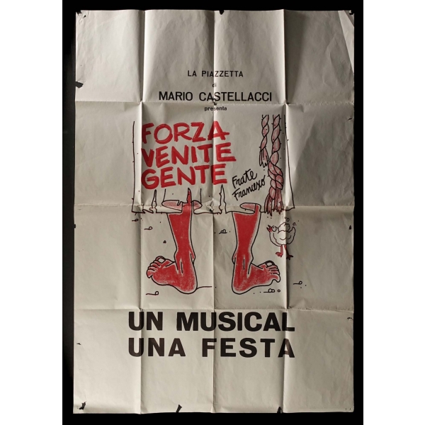 Mario Castellacci tarafından hazırlanan müzik festivalinin İtalyanca afişi, 67x99 cm...