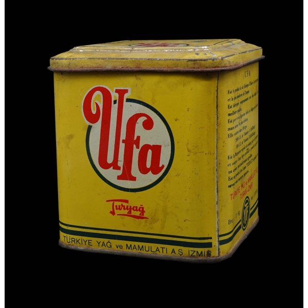 Ufa (Turyağ) Nebatî Margarin teneke kutusu, 15x15 cm...