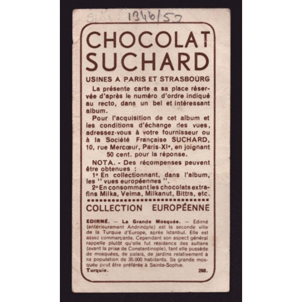 Selimiye Cami görselli çikolata kartı, 