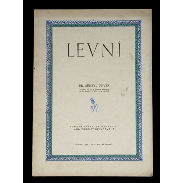 LEVNİ, Süheyl Ünver, 1951, Milli Eğitim Basımevi, 25 sayfa, 24x34 cm
