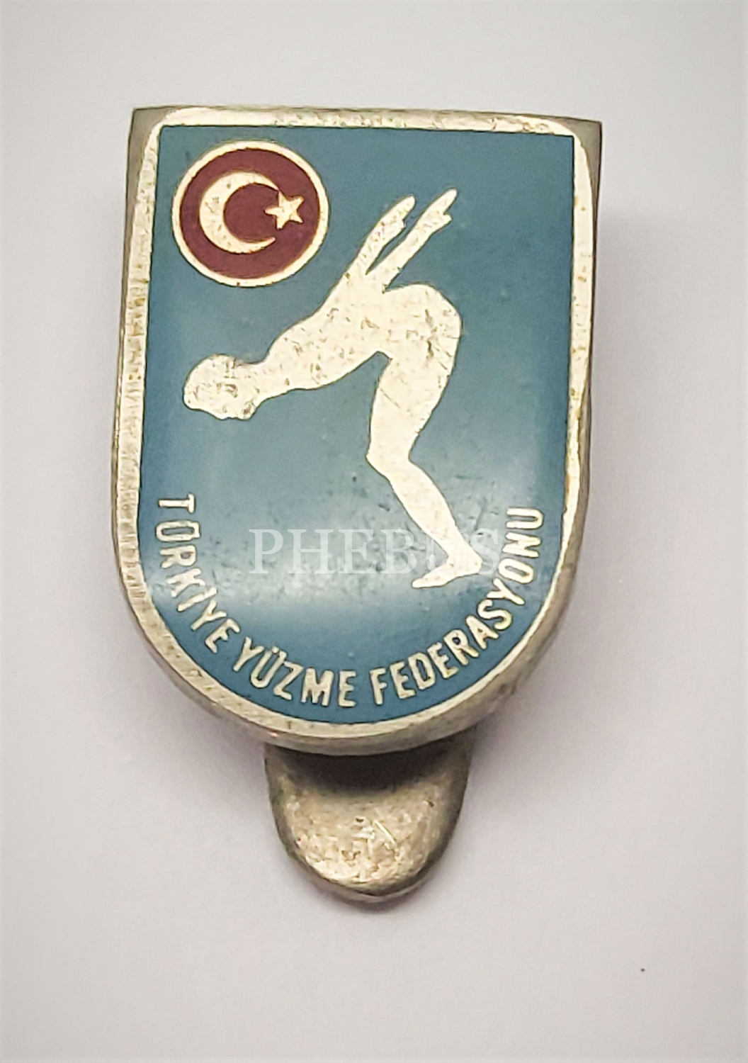 Türkiye Yüzücülük Federasyonu pabuç tipi rozeti, 1,5 cm...