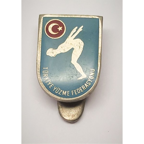 Türkiye Yüzücülük Federasyonu pabuç tipi rozeti, 1,5 cm...