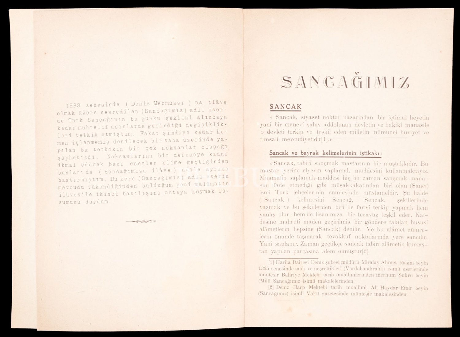 SANCAĞIMIZ´IN TARİHİ, Fevzi Kurtoğlu, 1934, Sebat Matbaası, 51 sayfa, 16x23 cm...