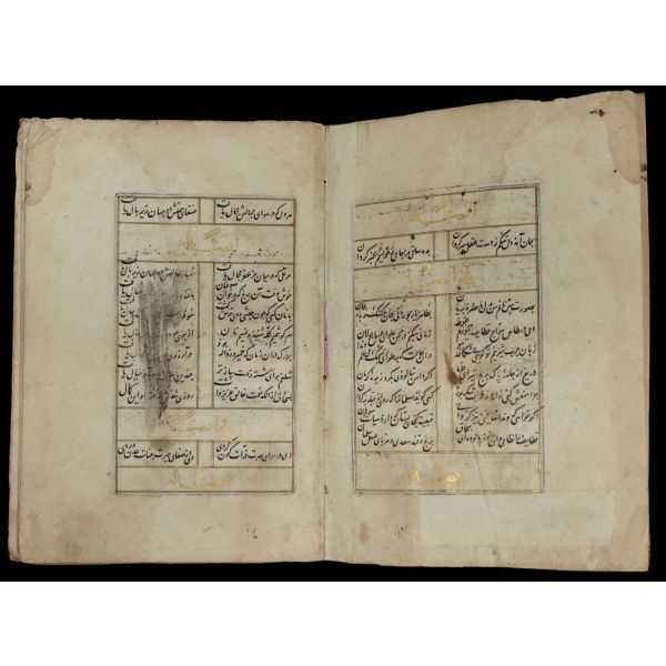 Safevi dönemi,  altın tezhipli Farsça manzum parça, 48 sayfa, 9x13 cm...