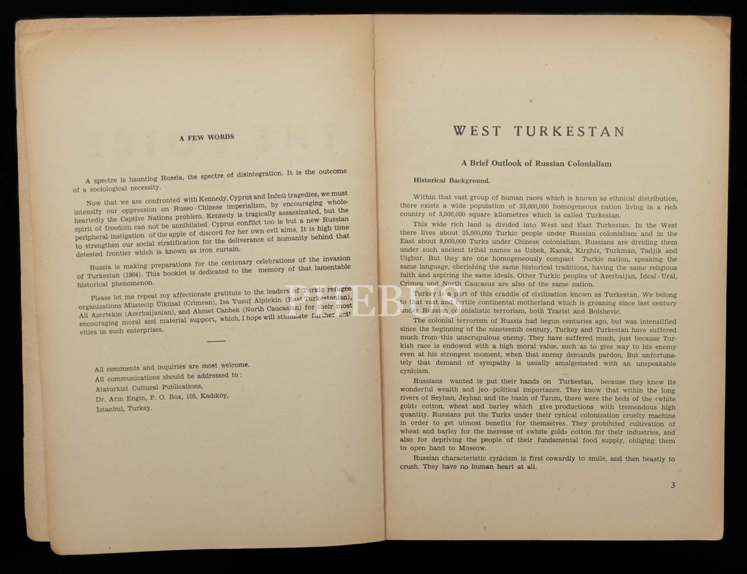 THE VOICE OF TURKISM (Ataturkist Cultural Publications No.18), Dr. Arın Engin, 1964, Kutulmuş Press, 49 sayfa, 18x24 cm...