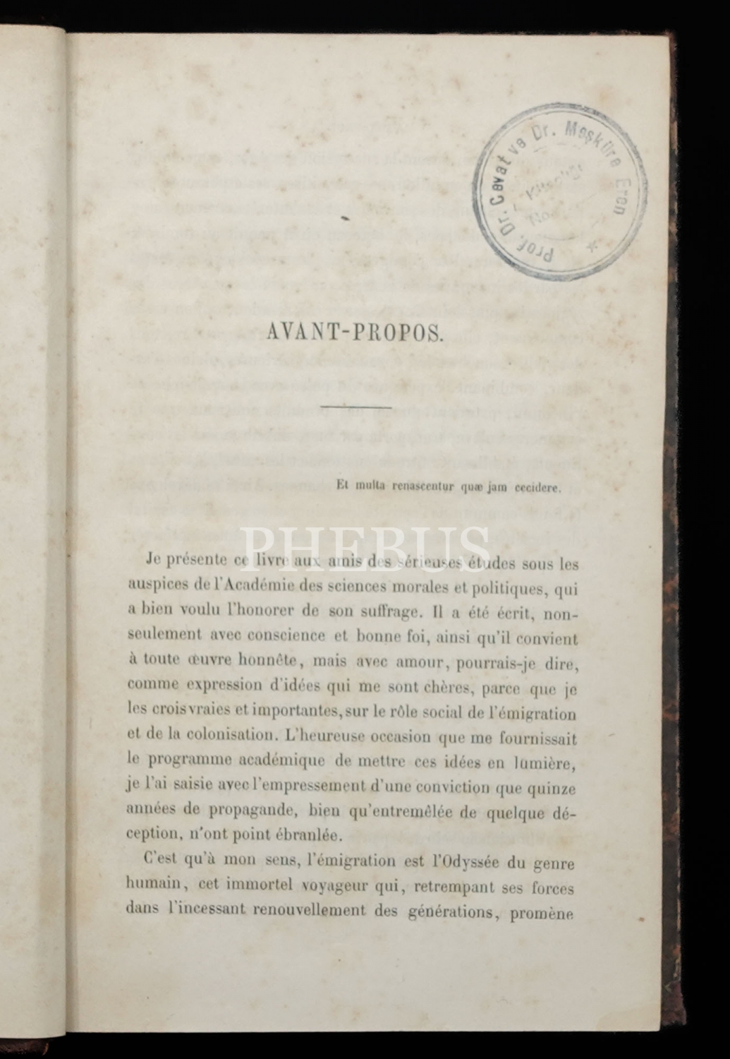 HISTOIRE DE L´EMIGRATION, M. Jules Duval, 1862, Librairie de Guillaumin Paris, 496 sayfa, 15x22 cm...