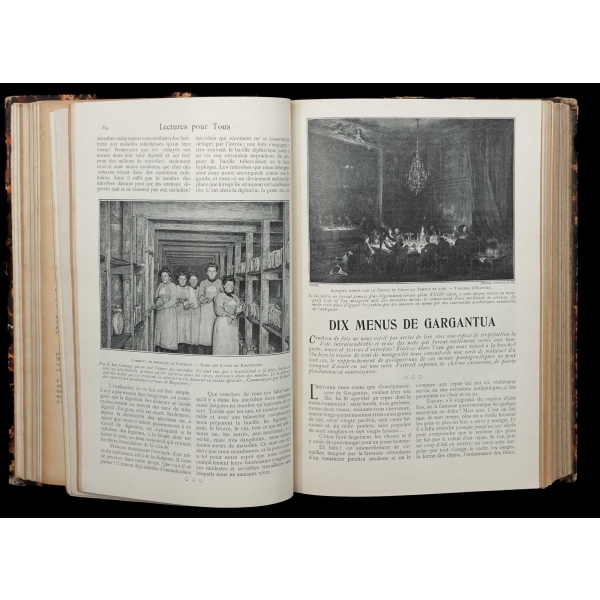 LECTURES POUR TOUS REVUE UNIVERSELLE ET POPULAIRE (5. Yıl, 1. Sayı), Victor Tissot, 1902-1903, Hachette Paris, 1124 sayfa, 19x26 cm...