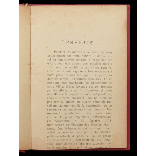 APERÇU, Adil Khan Ziatkhan, 1919, Bacou, 101 sayfa, 15x21 cm...