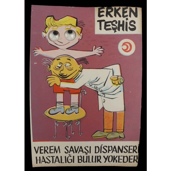 Türkiye Ulusal Verem Savaşı Derneği tarafından yayımlanan, vereme karşı tedbirler konulu altı adet çizim kartpostal, çizgiler meşhur karikatüristimiz Oğuz Aral'a aittir, 13x9 cm...