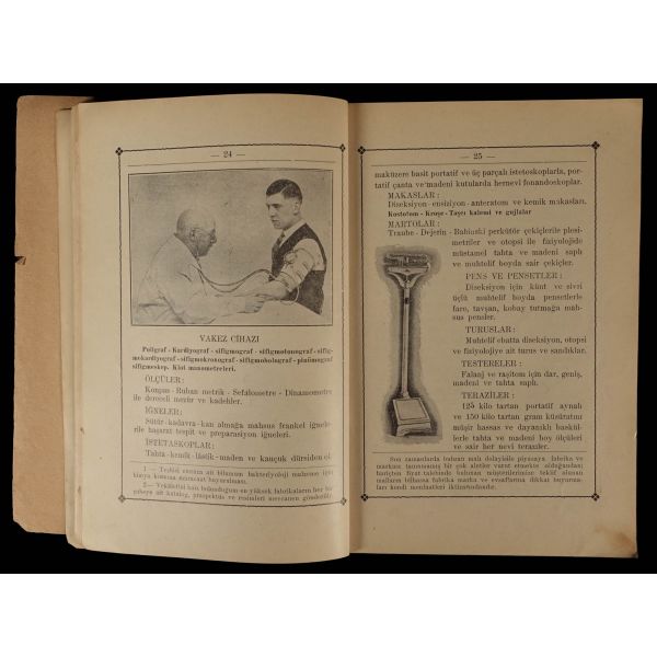 Evliyazade Nureddin´in 1931 baskı ürün kataloğu ve Osmanlıca-Fransızca 2 adet faturası lotu...