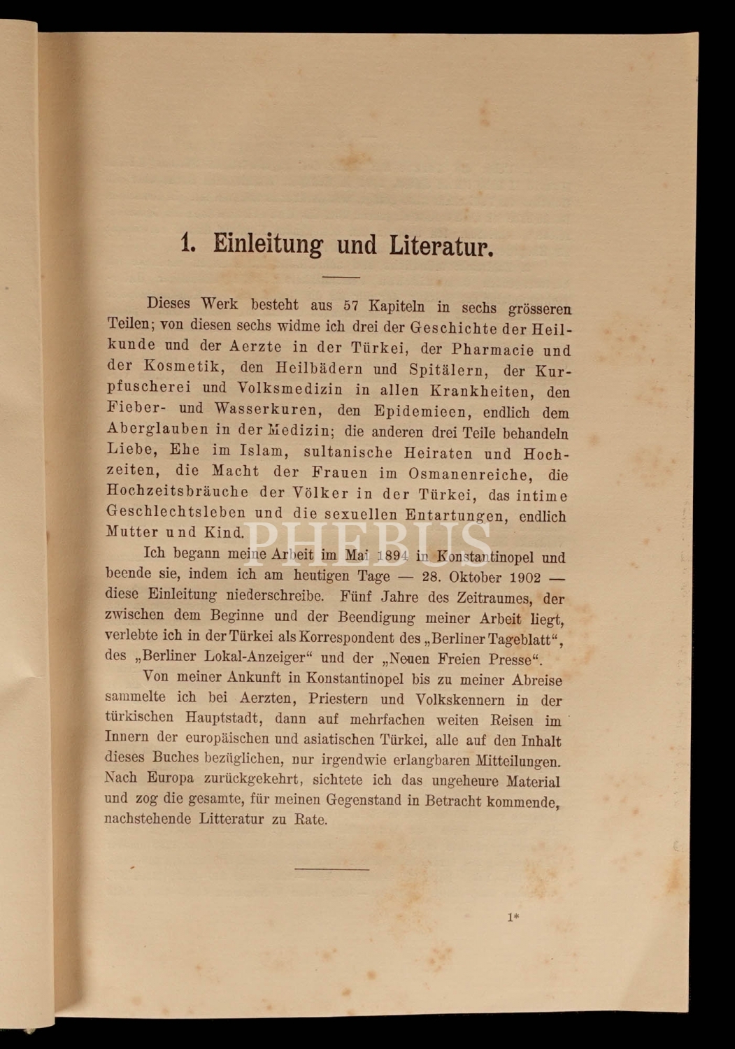 MEDIZIN, ABERGLAUBE UND GESCHLECHTSLEBEN İN DER TÜRKEİ, Bernhard Stern, 1903, Verlag Von H. Barsdorf (Berlin), 437 sayfa, 16x24 cm...