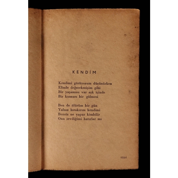 BİRİSİ, Nahit Ulvi Akgün, 1955, Gutenberg Yayınları, 47 sayfa, 12x16 cm...