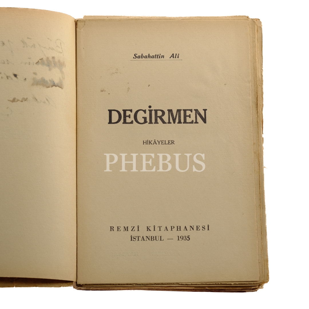 DEĞİRMEN (Hikâyeler), Sabahattin Ali, 1935, Remzi Kitaphanesi, 223 sayfa, 13x19 cm...