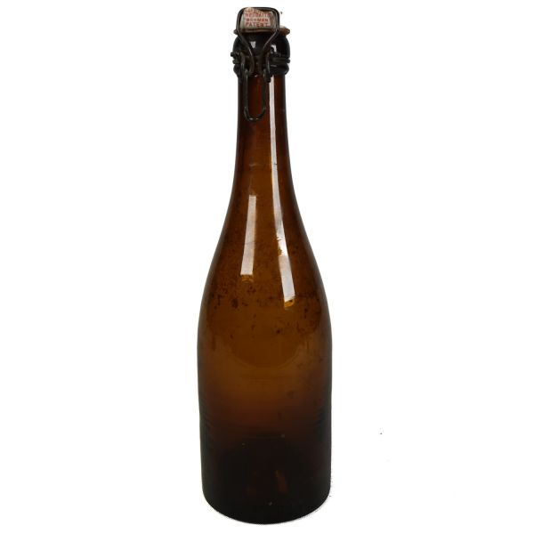Osmanlı döneminden porselen kapaklı İstanbul Olimpos Birahanesi bira şişesi, 