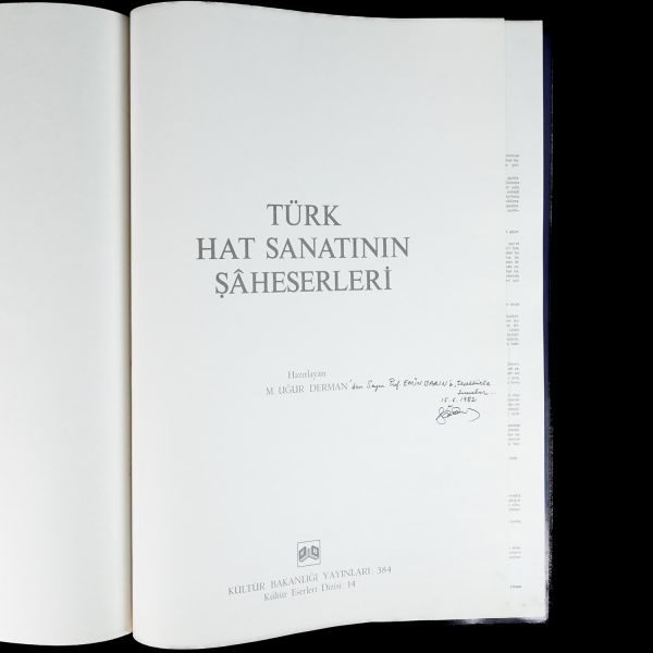 TÜRK HAT SANATININ ŞAHESERLERİ, Uğur Derman, Kültür Bakanlığı Yayınları,
