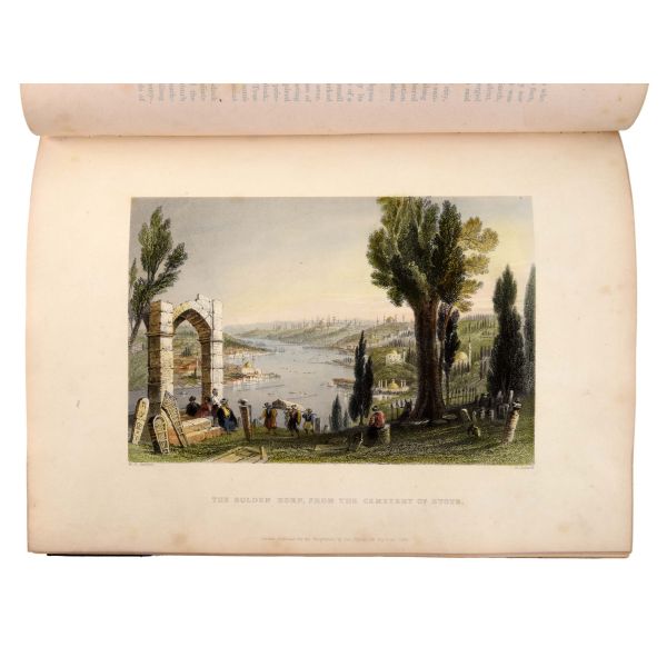 THE BEAUTIES OF THE BOSPHORUS, Miss (Julia) Pardoe, 1838, London, 164 sayfa, 21x28 cm...