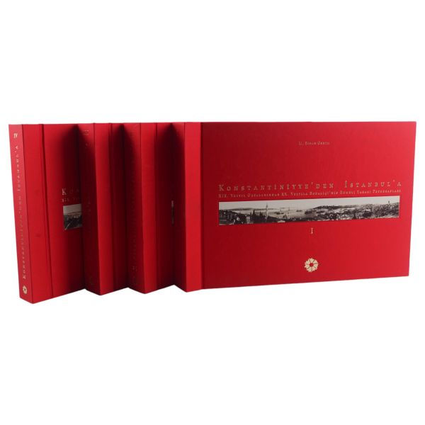 KONSTANTİNİYYE´DEN İSTANBUL´A (XIX. Yüzyıl Ortalarından XX. Yüzyıla Boğaziçi´nin Rumeli ve Anadolu Yakası Fotoğrafları) (4 Cilt Takım), 2013, M. Sinan Genim, İstanbul Araştırmaları Enstitüsü, 867 sayfa, 48x33 cm