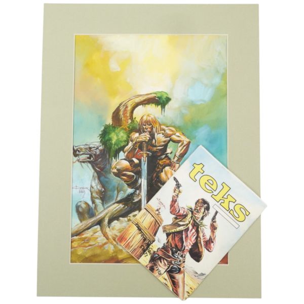 Ömer Muz´dan imzalı, orijinal Taar Kapak çizimi, paspartulu, 35x46 cm, çizgi romanı ile birlikte, Haziran 1987, Sayı 4, 14x20 cm...