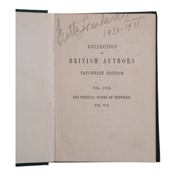 COLLECTION OF BRITISH AUTHORS, Tauchnitz Edition, 1863, Bernhard Tauchnitz (Leipzig), 11x15 cm...