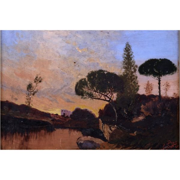 Süheyl Ünver imzalı yağlıboya resim, 1341 tarihli, preskarton üzerine, ölçü 40x38 cm...