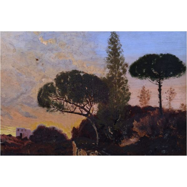 Süheyl Ünver imzalı yağlıboya resim, 1341 tarihli, preskarton üzerine, ölçü 40x38 cm...