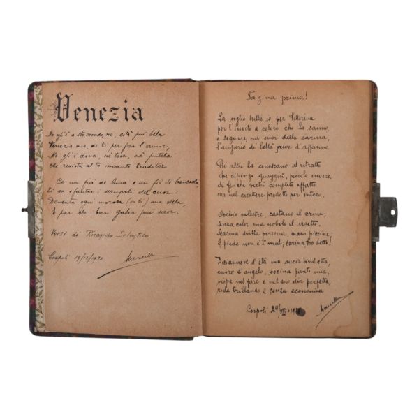 İstanbul´da yaşayan İtalyan asıllı bir Levantene ait, 24 Ağustos 1920´den başlanarak 24 Ağustos 1922´ye değin tutulmuş; farklı isimler tarafından yazılıp imzalanmış şiirler, alıntılar ve resimlerle doldurulmuş, 
