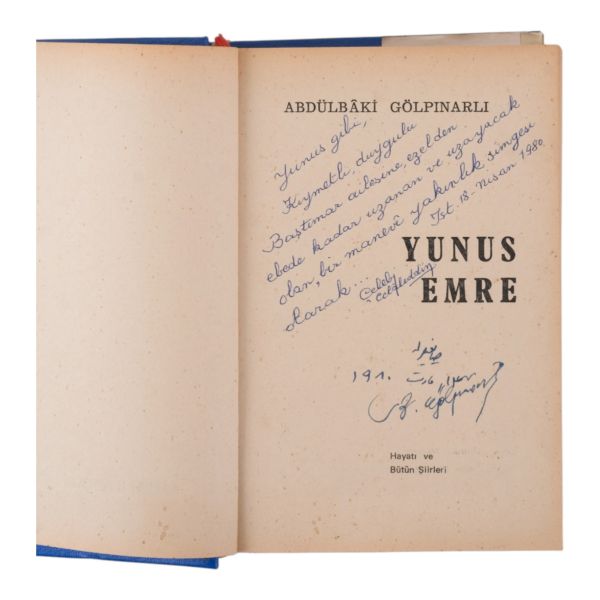YUNUS EMRE, Abdülbaki Gölpınarlı, 1979, Altın Kitaplar, 568 sayfa, 14x20 cm...