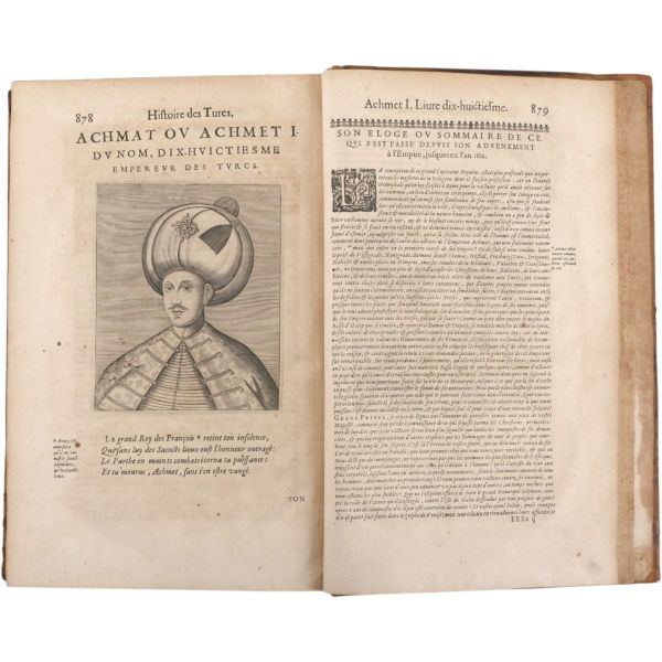 HISTOIRE DES TURCS (2 cilt takım + 2. cilde ilave edilmiş ekler), Laonikos Chalkokondyles, (editörler: Thomas Artus & Sieur d´Embry), 1650, Chez Sebastien Cramoisy & Gabriel Cramoisy, Paris, cilt 1: 907+28 sayfa - cilt 2: 196+12+89+4+273+4+116+4 sayfa, 24x37 cm...