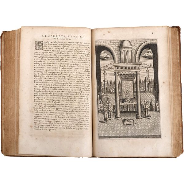 HISTOIRE DES TURCS (2 cilt takım + 2. cilde ilave edilmiş ekler), Laonikos Chalkokondyles, (editörler: Thomas Artus & Sieur d´Embry), 1650, Chez Sebastien Cramoisy & Gabriel Cramoisy, Paris, cilt 1: 907+28 sayfa - cilt 2: 196+12+89+4+273+4+116+4 sayfa, 24x37 cm...