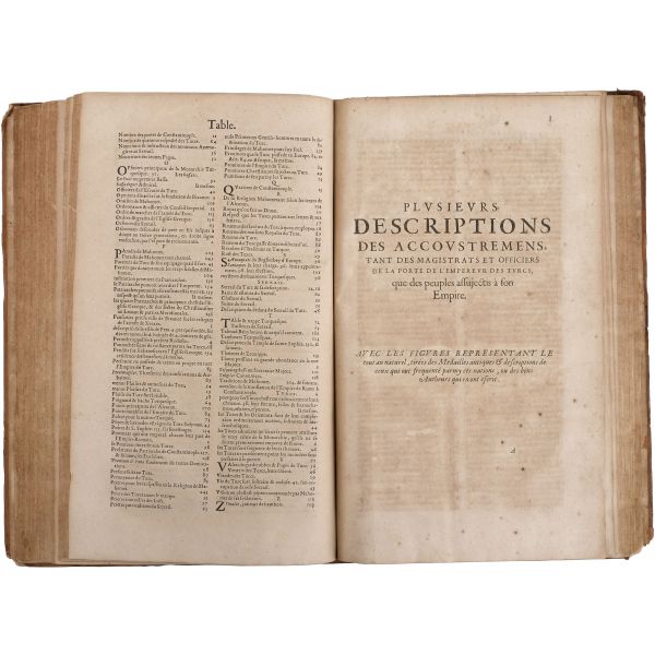 HISTOIRE DES TURCS (2 cilt takım + 2. cilde ilave edilmiş ekler), Laonikos Chalkokondyles, (editörler: Thomas Artus & Sieur d´Embry), 1650, Chez Sebastien Cramoisy & Gabriel Cramoisy, Paris, cilt 1: 907+28 sayfa - cilt 2: 196+12+89+4+273+4+116+4 sayfa, 24x37 cm...