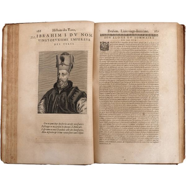 HISTOIRE DES TURCS (2 cilt takım + 2. cilde ilave edilmiş ekler), Laonikos Chalkokondyles, (editörler: Thomas Artus & Sieur d´Embry), 1650, Chez Sebastien Cramoisy & Gabriel Cramoisy, Paris, cilt 1: 907+28 sayfa - cilt 2: 196+12+89+4+273+4+116+4 sayfa, 24x37 cm...