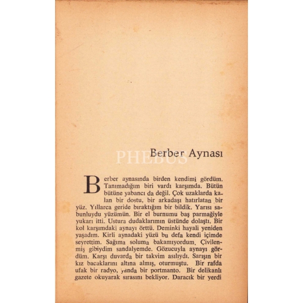 Berber Aynası -Hikayeler-, Oktay Akbal'dan, imzalı ve ithaflı, İlk Baskı, 1958.