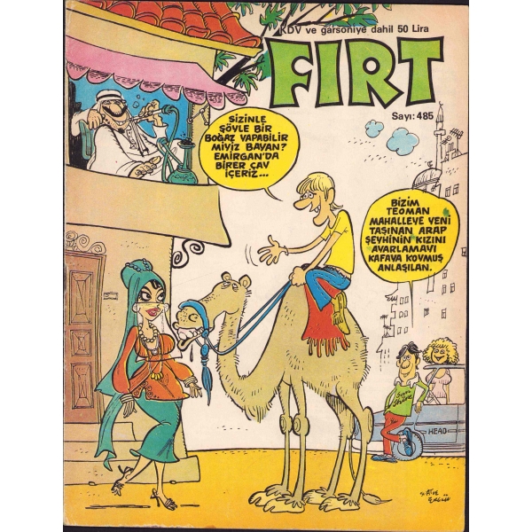 Fırt karikatür dergisi, 25 Haziran 1985, sahibi Haldun Simavi, kapak Suat ve Ergün, 18 sayfa, 20x26 cm