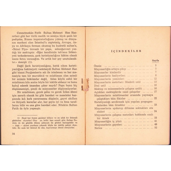 Hristiyan Misyonerleri Nasıl Çalışıyor, Enver Baytan, İstanbul 1965, 55 sayfa, 11x15 cm
