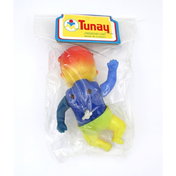 Türk malı, Tunay Oyuncakları, ambalajında, kurmalı plastik oyuncak, haliyle, 10x12 cm