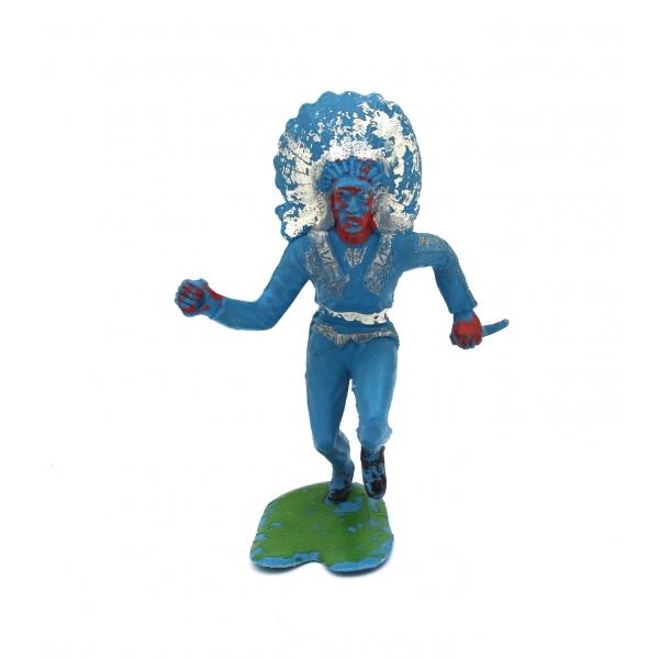 Türk malı, Akel Oyuncakları, plastik oyuncak kızılderili figürü, 10x14x6 cm